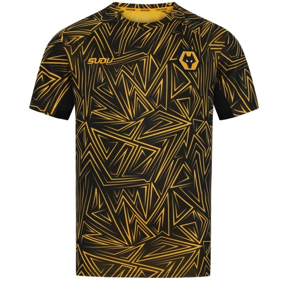 Men's Wolverhampton Wanderers 2025/26 Home Pre Match Shirt Men's Wolverhampton Wanderers 2025/26 Home Pre Match Shirt
