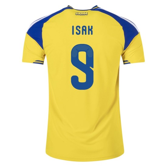 Women's Sweden 2026 Home Authentic World Cup Shirt ISAK #9 Women's Sweden 2026 Home Authentic World Cup Shirt ISAK #9