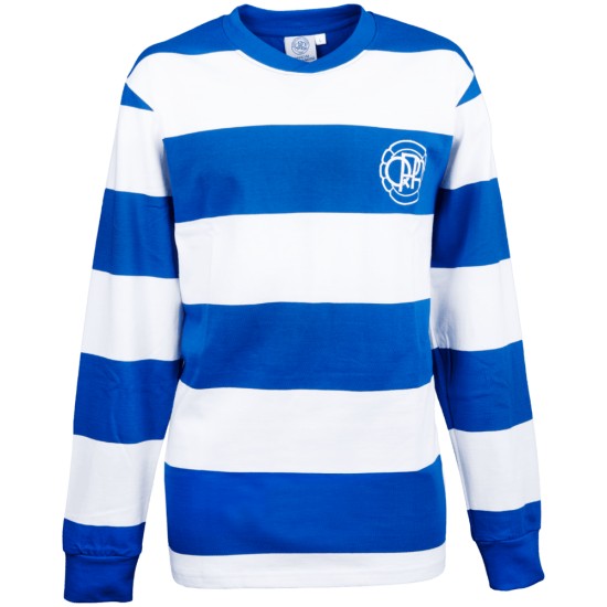 Men's Queens Park Rangers 1975/76 Home Retro Long Sleeve Shirt #10