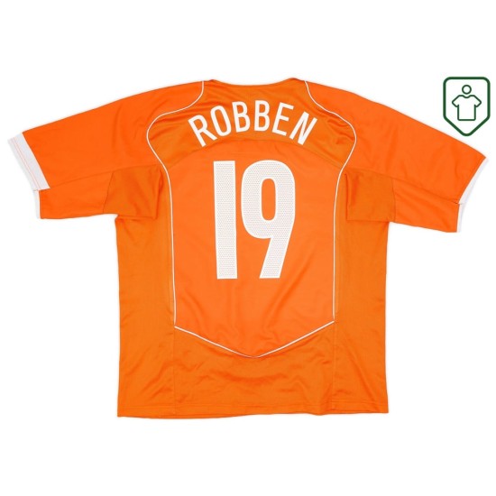 Men's Netherlands 2004/06 Home Retro Shirt Robben #19 Men's Netherlands 2004/06 Home Retro Shirt Robben #19