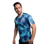 Kid's Cruz Azul 2025/26 Third Warm Up Shirt - Turquoise/Navy Kid's Cruz Azul 2025/26 Third Warm Up Shirt - Turquoise/Navy