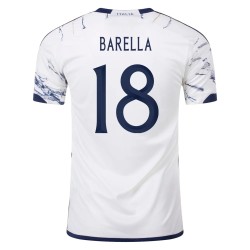 Italy #18 Nicolo Barella Away Jersey 23/24