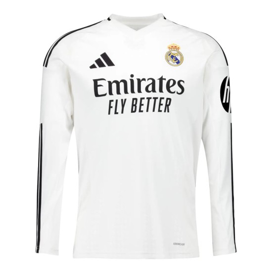 Men's Real Madrid 2024/25 Home Long Sleeve Shirt Men's Real Madrid 2024/25 Home Long Sleeve Shirt