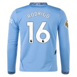 Women's RODRIGO Manchester City 2024/25 Home Long Sleeved Shirt Women's RODRIGO Manchester City 2024/25 Home Long Sleeved Shirt