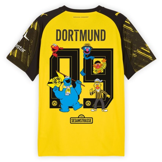 Women's BVB Borussia Dortmund 2025/26 Home Sesame Street Shirt #9