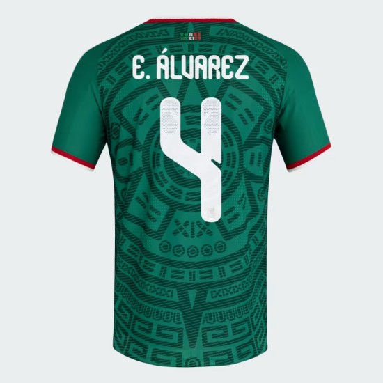 Women's Mexico 2026 Home Authentic World Cup Shirt E. ÁLVAREZ #4 Women's Mexico 2026 Home Authentic World Cup Shirt E. ÁLVAREZ #4