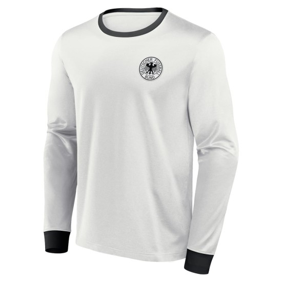 Women's Germany 1974 Home Retro Long Sleeve Shirt - White Women's Germany 1974 Home Retro Long Sleeve Shirt - White