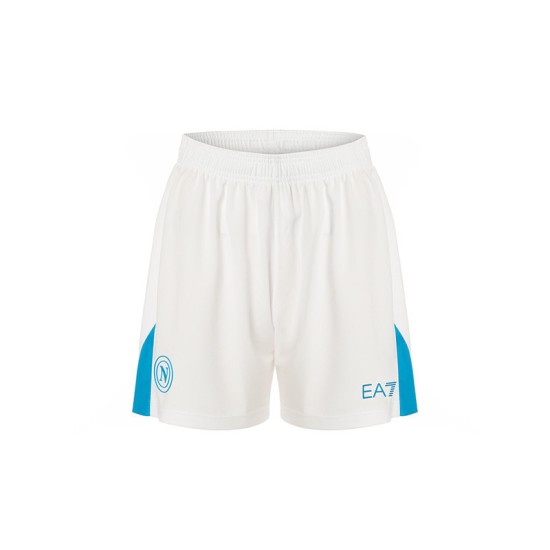Kid's Napoli 2024/25 Home Shorts - White/Sky Blue Kid's Napoli 2024/25 Home Shorts - White/Sky Blue