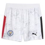 Men's Manchester City 2025/26 KidSuper Shorts - White Men's Manchester City 2025/26 KidSuper Shorts - White