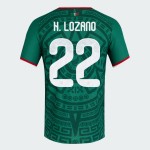 Kid's Mexico 2026 Home Authentic World Cup Shirt H. LOZANO #22