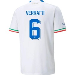 Marco Verratti #6 Italy Away Jersey World Cup 2022