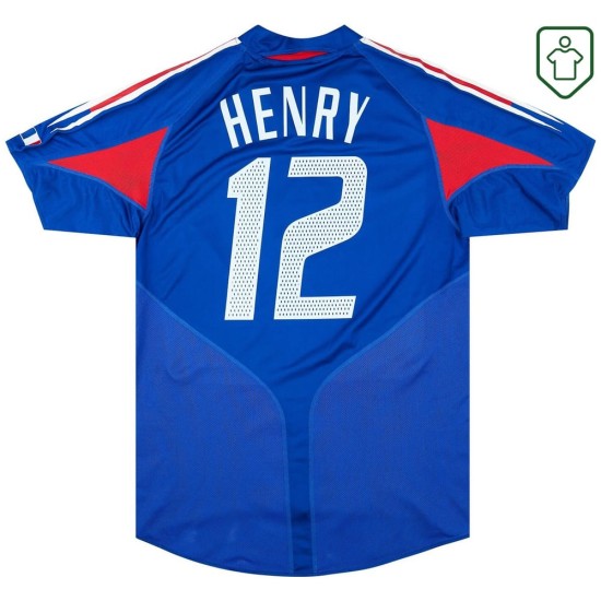 Men's France 2004/06 Home Retro Shirt Henry #12 Men's France 2004/06 Home Retro Shirt Henry #12