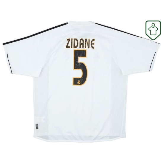 Men's Real Madrid 2003/04 Home Retro Shirt Zidane #5 Men's Real Madrid 2003/04 Home Retro Shirt Zidane #5