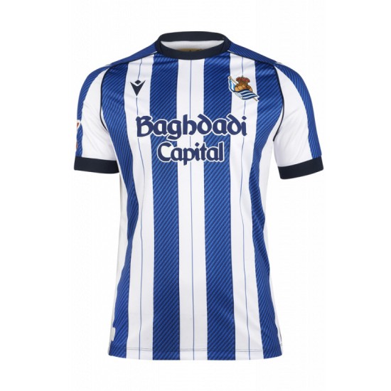 Men's Real Sociedad 2025/26 Home Sponsored Shirt Men's Real Sociedad 2025/26 Home Sponsored Shirt