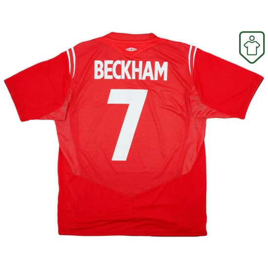 Men's England 2004/06 Away Retro Shirt Beckham #7 Men's England 2004/06 Away Retro Shirt Beckham #7