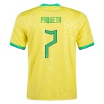 Lucas Paqueta #7 Brazil Home Jersey World Cup 2022 Lucas Paqueta #7 Brazil Home Jersey World Cup 2022