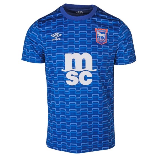 Men's Ipswich Town 2025/26 Home Warm Up Shirt Men's Ipswich Town 2025/26 Home Warm Up Shirt