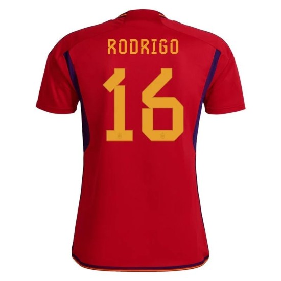 Rodrigo #16 Spain Home Jersey World Cup 2022 Rodrigo #16 Spain Home Jersey World Cup 2022