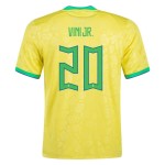 Vinicius Junior #20 Brazil Home Jersey World Cup 2022 Vinicius Junior #20 Brazil Home Jersey World Cup 2022