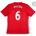 Men's Manchester United 2016/17 Home Retro Shirt Pogba #6 Men's Manchester United 2016/17 Home Retro Shirt Pogba #6