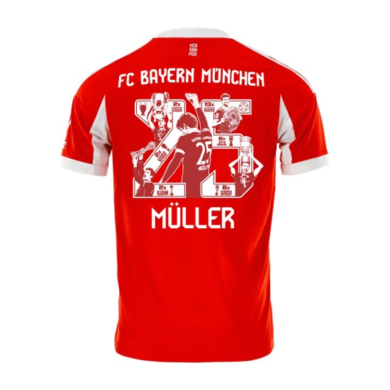 Kid's Bayern Munich 2025/26 Home Shirt - Müller #25