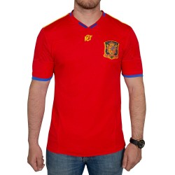 Men's Spain 2010 Retro World Cup Commemorative Shirt - Red
