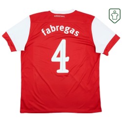 Men's Arsenal 2010/11 Home Retro Shirt Fabregas #4