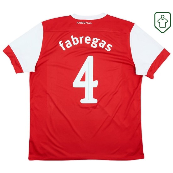 Men's Arsenal 2010/11 Home Retro Shirt Fabregas #4 Men's Arsenal 2010/11 Home Retro Shirt Fabregas #4