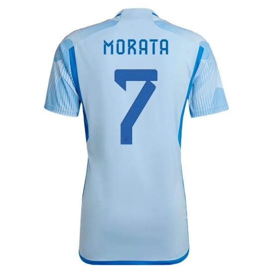 Alvaro Morata #7 Spain Away Jersey World Cup 2022