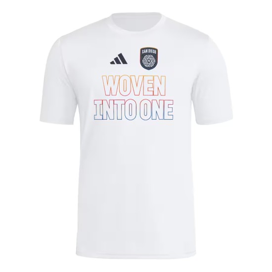 Men's San Diego FC 2025 Third Hook AEROREADY Shirt - White Men's San Diego FC 2025 Third Hook AEROREADY Shirt - White
