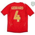 Men's England 2006/08 Away Retro Shirt Gerrard #4