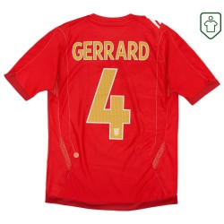 Men's England 2006/08 Away Retro Shirt Gerrard #4
