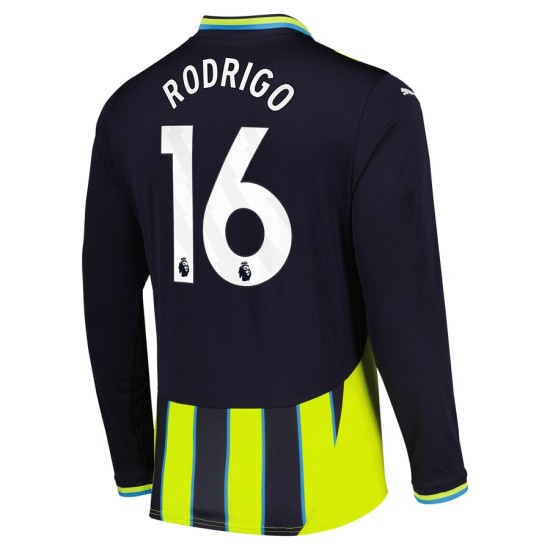 Women's RODRIGO Manchester City 2024/25 Away Long Sleeved Shirt Women's RODRIGO Manchester City 2024/25 Away Long Sleeved Shirt