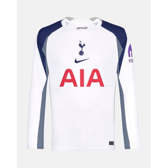 Men's Tottenham Hotspur 2025/26 Home Long Sleeve Shirt Men's Tottenham Hotspur 2025/26 Home Long Sleeve Shirt
