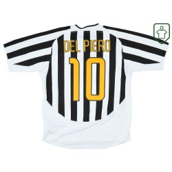 Men's Juventus 2003/04 Home Retro Shirt Del Piero #10