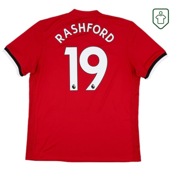 Men's Manchester United 2017/18 Home Retro Shirt Rashford #19