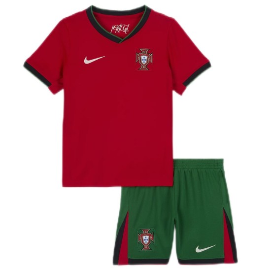 Kid's Portugal Home Jersey+Shorts EURO 2024 Kid's Portugal Home Jersey+Shorts EURO 2024