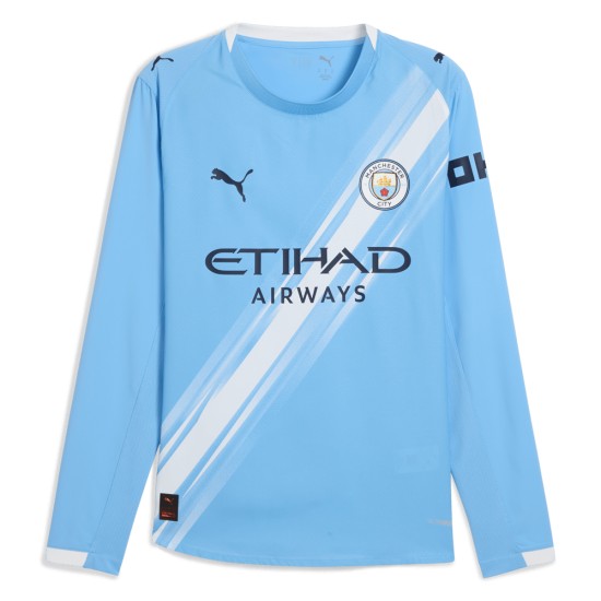 Women's Manchester City 2025/26 Home Long Sleeve Shirt Women's Manchester City 2025/26 Home Long Sleeve Shirt
