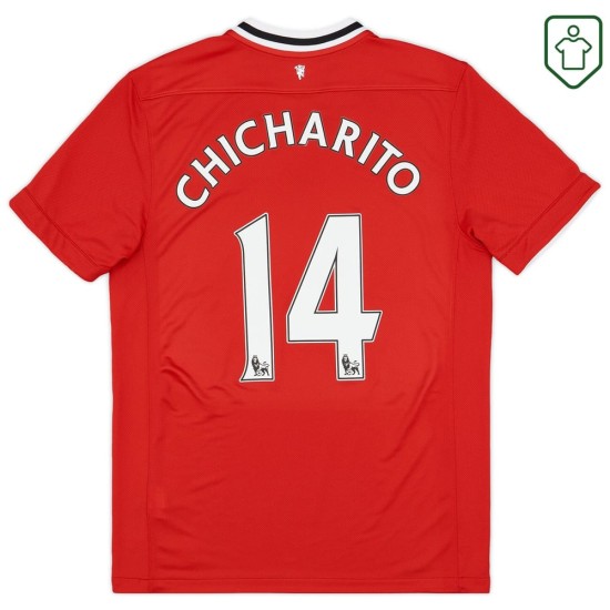 Men's Manchester United 2011/12 Home Retro Shirt Chicharito #14