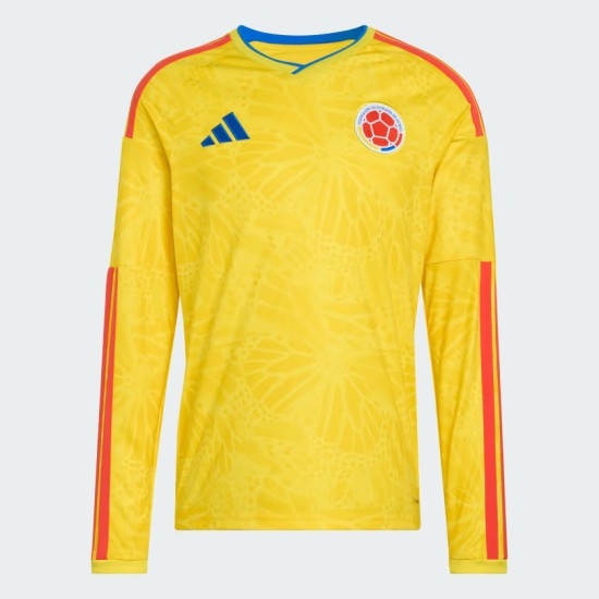 Men's Colombia 2026 Home World Cup Long Sleeve Shirt