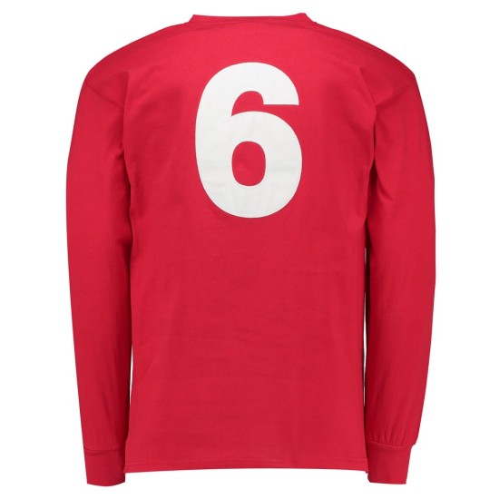 Kid's England 1966 Away World Cup Final Retro Long Sleeve Shirt #6