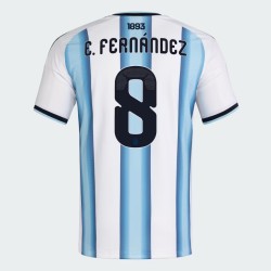 Men's Argentina 2026 Home Authentic World Cup Shirt E. FERNÁNDEZ #8