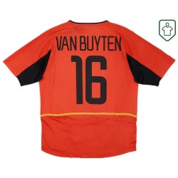 Men's Belgium 2002/04 Home Retro Shirt Van Buyten #16