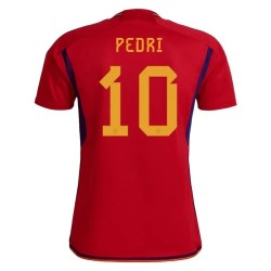 Pedri #10 Spain Home Jersey World Cup 2022