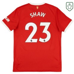 Men's Manchester United 2021/22 Home Retro Shirt Shaw #23