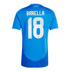 Nicolo Barella #18 Italy Home Jersey EURO 2024