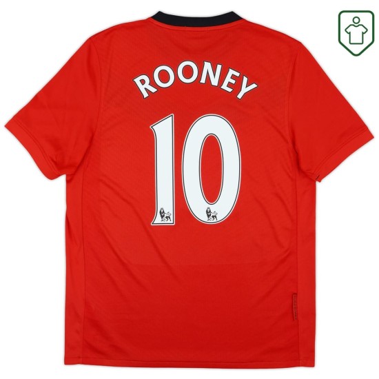 Men's Manchester United 2009/10 Home Retro Shirt Rooney #10 Men's Manchester United 2009/10 Home Retro Shirt Rooney #10