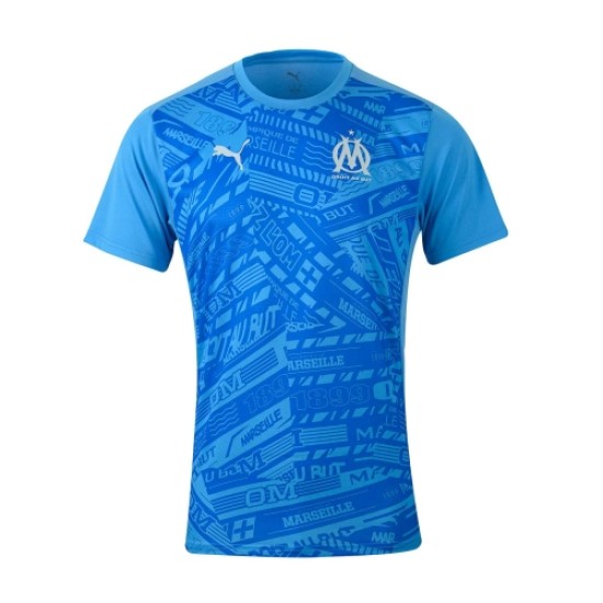 Men's OM 2024/25 Third Pre Match Shirt - Azure Blue Men's OM 2024/25 Third Pre Match Shirt - Azure Blue
