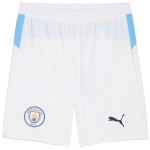 Kid's Manchester City 2025/26 Home Shorts - White Kid's Manchester City 2025/26 Home Shorts - White