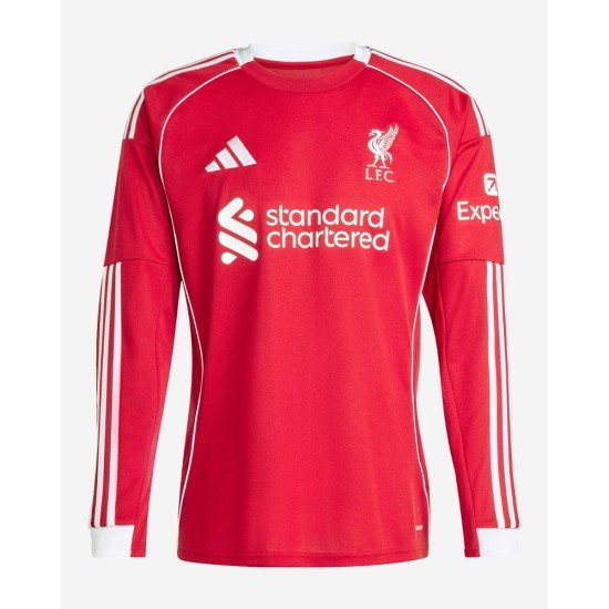 Kid's Liverpool 2025/26 Home Long Sleeve Shirt